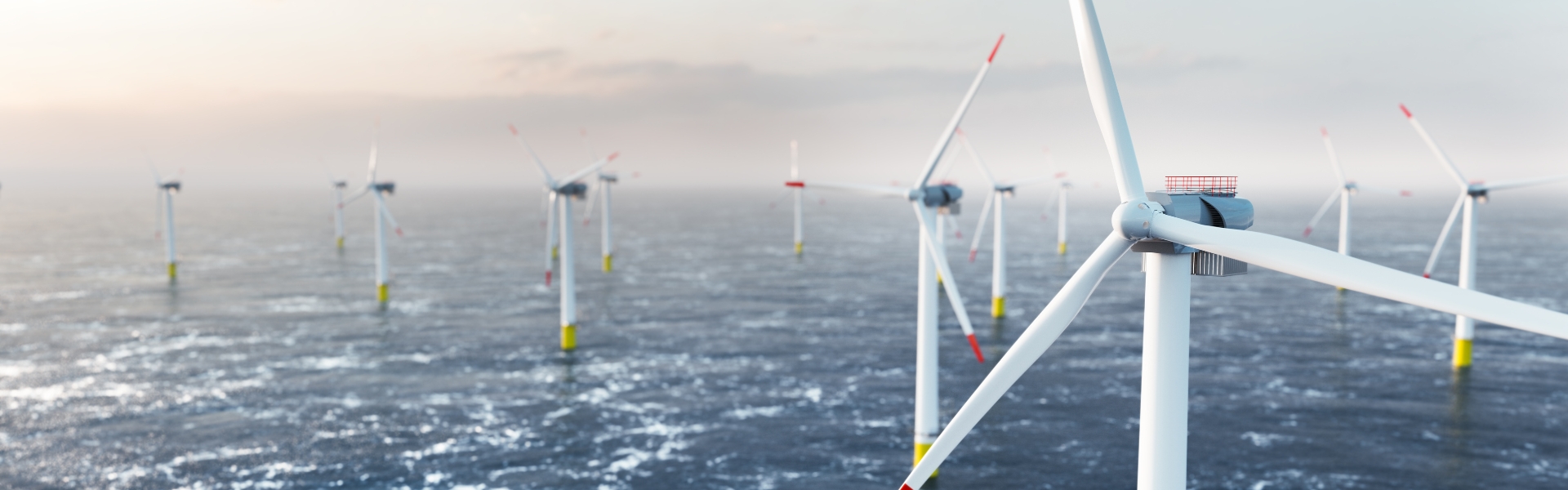 Wind turbines in the sea